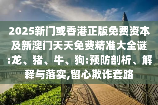 2025新門(mén)或香港正版免費(fèi)資本及新澳門(mén)天天免費(fèi)精準(zhǔn)大全謎:龍、豬、牛、狗:預(yù)防剖析、解釋與落實(shí),留心欺詐套路